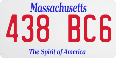 MA license plate 438BC6