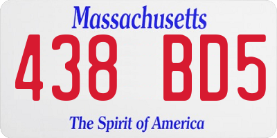 MA license plate 438BD5