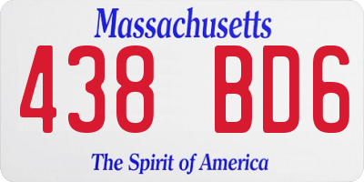 MA license plate 438BD6