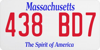 MA license plate 438BD7