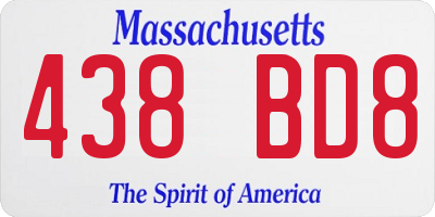 MA license plate 438BD8
