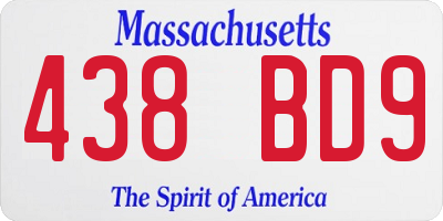 MA license plate 438BD9