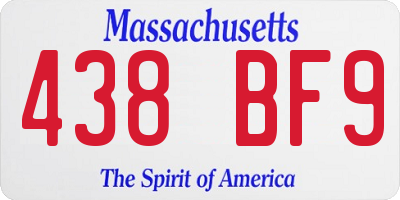 MA license plate 438BF9