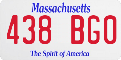 MA license plate 438BG0