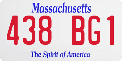 MA license plate 438BG1