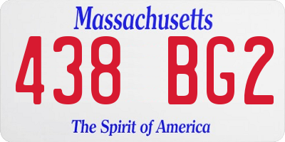 MA license plate 438BG2