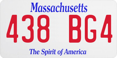 MA license plate 438BG4