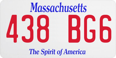 MA license plate 438BG6