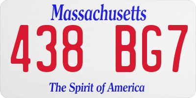 MA license plate 438BG7