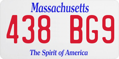 MA license plate 438BG9
