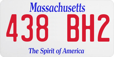 MA license plate 438BH2