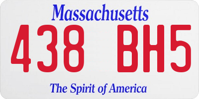 MA license plate 438BH5