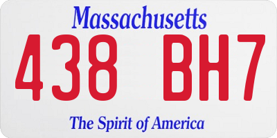 MA license plate 438BH7