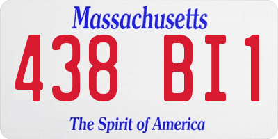 MA license plate 438BI1