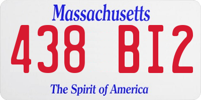 MA license plate 438BI2