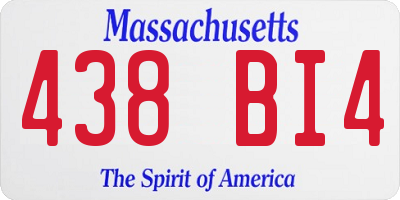 MA license plate 438BI4