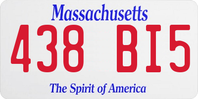 MA license plate 438BI5