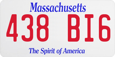 MA license plate 438BI6