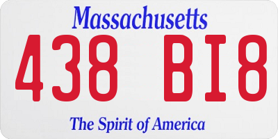MA license plate 438BI8