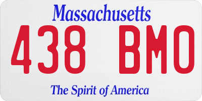 MA license plate 438BM0