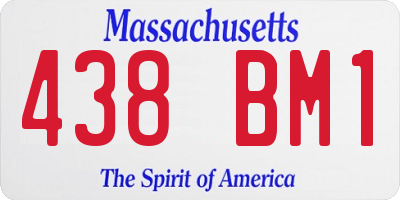 MA license plate 438BM1