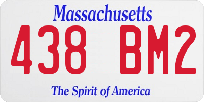 MA license plate 438BM2