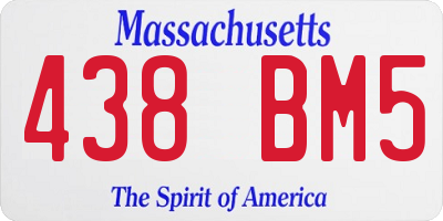 MA license plate 438BM5
