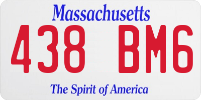 MA license plate 438BM6