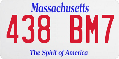 MA license plate 438BM7