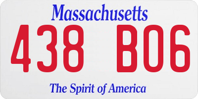 MA license plate 438BO6