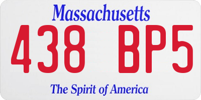MA license plate 438BP5