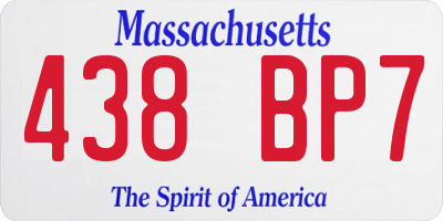 MA license plate 438BP7