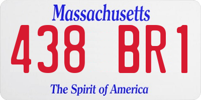 MA license plate 438BR1