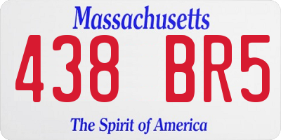 MA license plate 438BR5