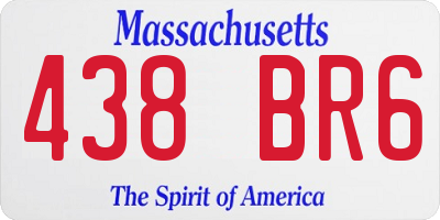 MA license plate 438BR6