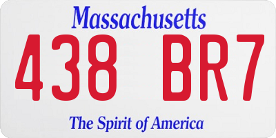 MA license plate 438BR7