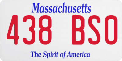 MA license plate 438BS0