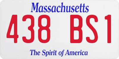 MA license plate 438BS1