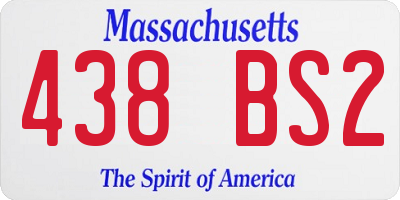 MA license plate 438BS2