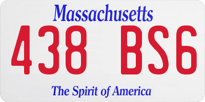 MA license plate 438BS6