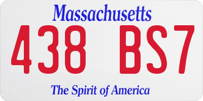 MA license plate 438BS7