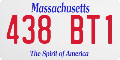 MA license plate 438BT1