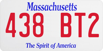 MA license plate 438BT2