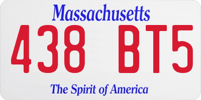 MA license plate 438BT5