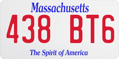 MA license plate 438BT6