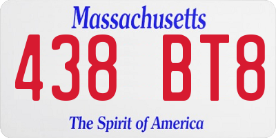 MA license plate 438BT8