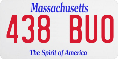 MA license plate 438BU0