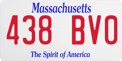 MA license plate 438BV0