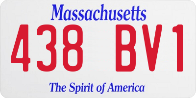 MA license plate 438BV1