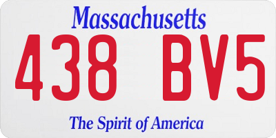 MA license plate 438BV5
